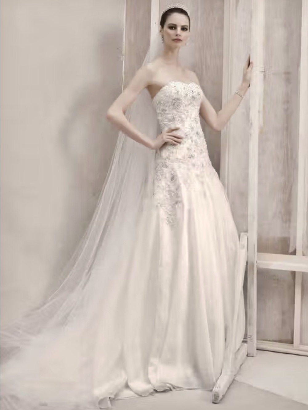 NWT Oleg Cassini Romantic Ball Gown/Pale Ivory ~ Sz 4